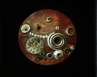 A Little Planet. Pin brooch. Asteroid B13. Copper, sterling silver. La petite planète. Broche Pin. Cuivre, sterling.