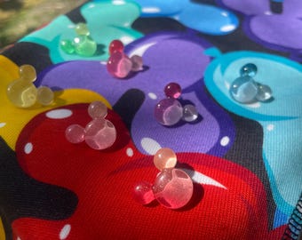 Colorful Mickey Mouse Head Stud Earrings