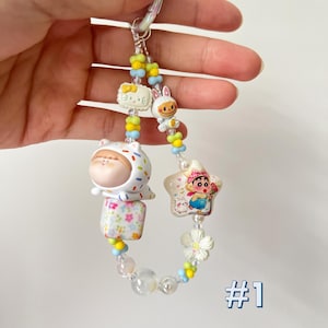 Handmade Special Popmart Popbean Charms, Skullpanada,Labubu,Amaryllis Popbean, kawaii phone charm, cute keychain, special bag charms