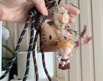 Handmade Special Popmart Popbean Charms, Amaryllis,Cry baby, Molly, Pucky kawaii phone charm, phone chain, cute keychain, special bag charm