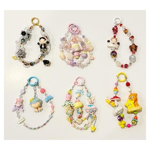 Handmade Special Popmart Popbean Charms |Skullpanda| Dimoo| Amaryllis| Twinkle Twinkle| Kawaii phone charm, cute keychain, special bag charm