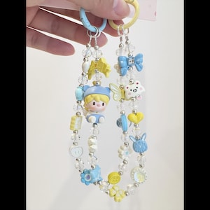 Handmade Special Popmart Popbean Charms, Piny,Dimoo,Amaryllis Popbean, hellokitty, kawaii phone charm, cute keychain, special bag charms