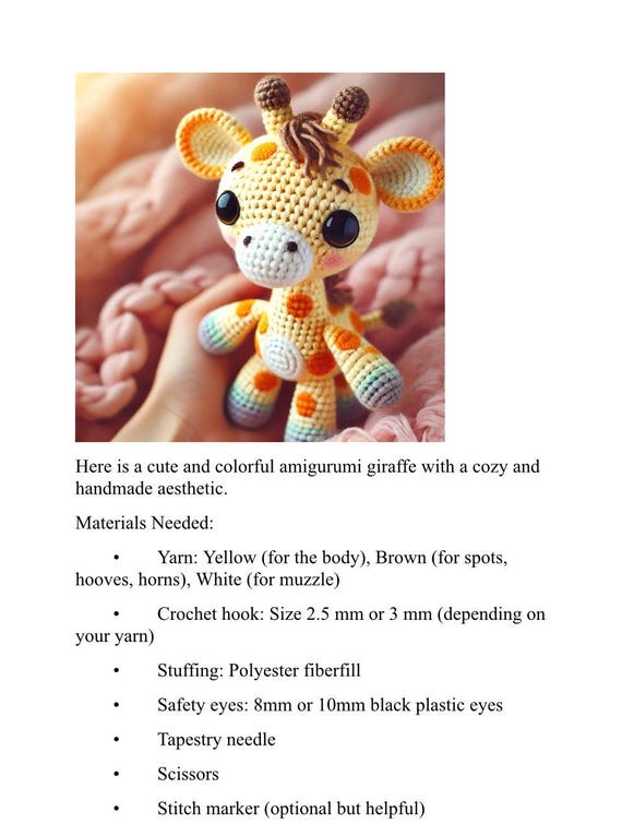 あみぐるみキリン - Etsy 日本