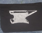 Anvil Patch, Punk patches, Blacksmith - Choose Color Black, Red, White - craft, metalsmith, jewelery, smith, metal work, metalwork, diy, fe