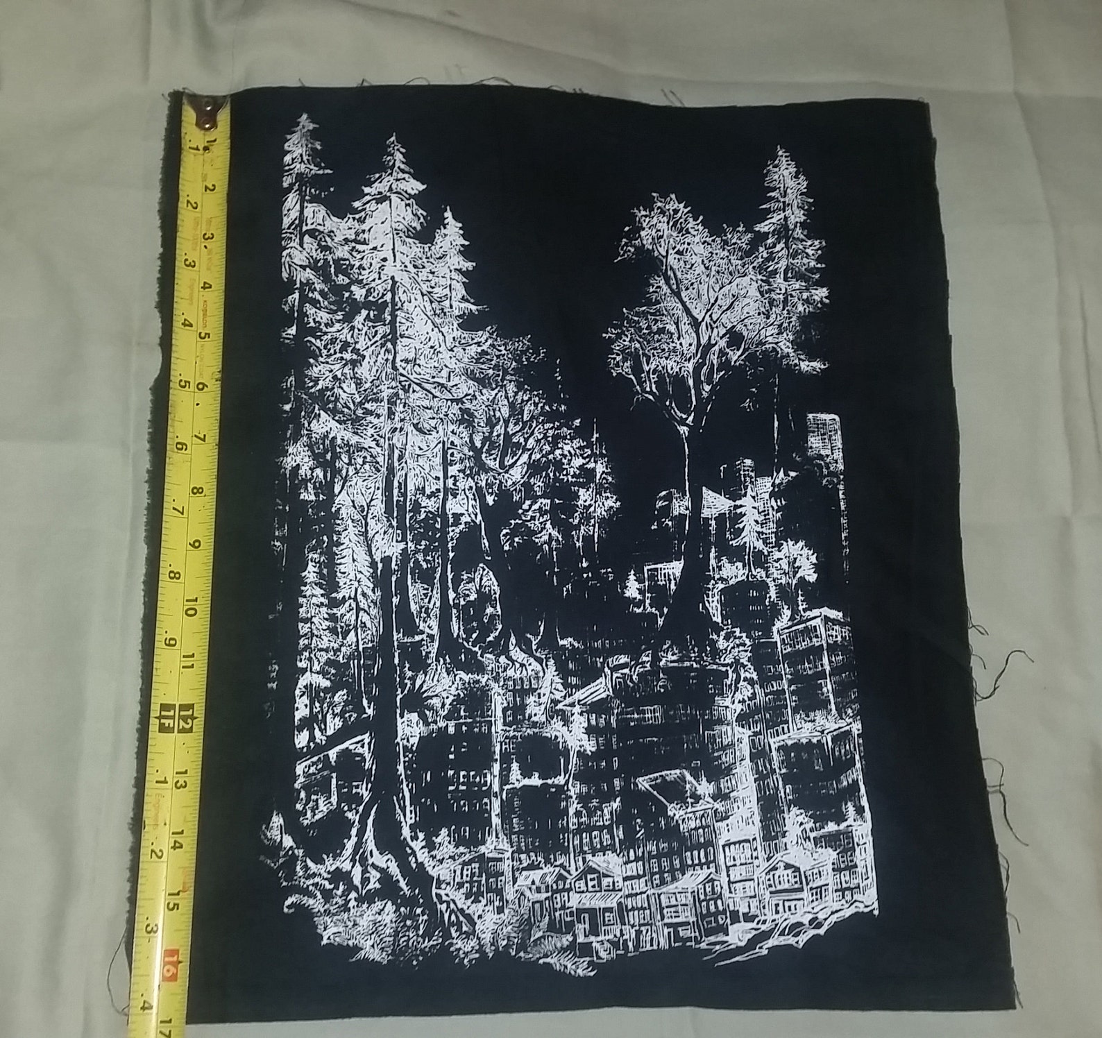 Tree Punk Patch Large Forest Wins Back Patch - Nature, Punk Patches, Forest, Tree ...