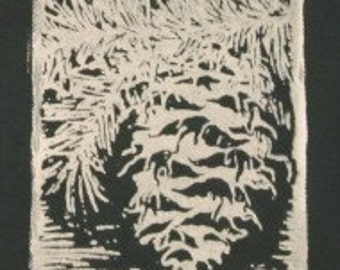 Douglas Fir oddział i stożek patch-Zielona-natura patch punk, zielony Anarchy patche, drzewo i Las tematu, Doug