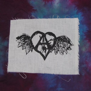 flying forest defender anarchy heart choose color, green OR black tree, punk patch, anarchy patches, original art image 2