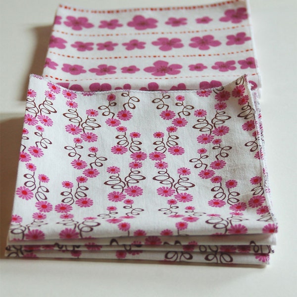 Set of 6 Organic Cotton Napkins.  Free Shipping in the US.