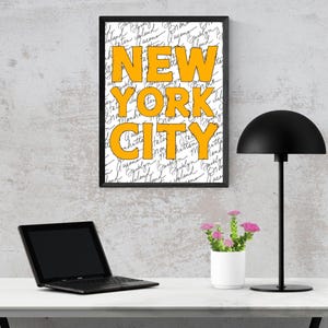 Yellow Taxi NYC Print: Urban Gallery Wall Art (Digital Download)