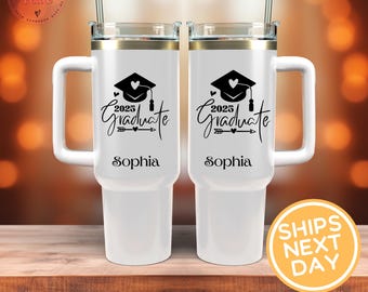 Personalized Graduation Tumbler - 40oz Stainless Steel Grad Gift