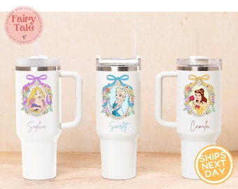 Custom Disney Princess Tumbler – Personalized 40oz Stainless Steel Cup