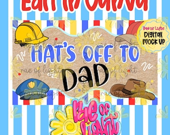 Hats off to Dad | Editable Canva Banner | Banner Template | Father's Day | 35x60 Banner
