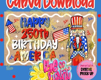 Nutcracker Fourth of July | Editable Canva Banner | Banner Template | Independence Day | 35x60 Banner