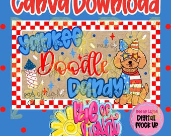 Yankee Doodle Dandy | Editable Canva Banner | Banner Template | Fourth of July | 35x60 Banner