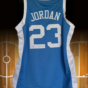 Michael Jordan Signed Autograph custom Jersey. NC Tarheels. Authenticated