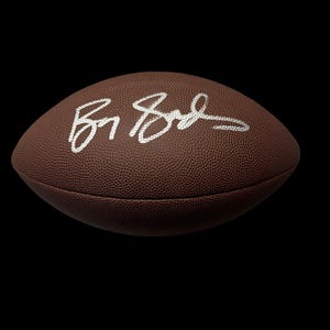 Barry Sanders autographed signed Wilson official size football