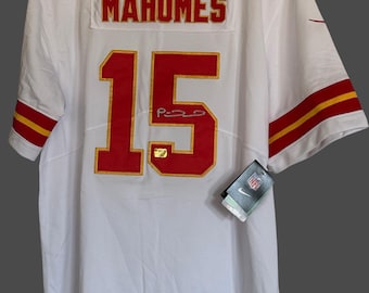 Patrick Mahomes Signed Autographed NFL On-Field Kansas City Chiefs Football Jersey. Nike NWT. Size Large