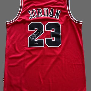 Michael Jordan signed jersey. Holo sticker. Mitchell & Ness NWT.