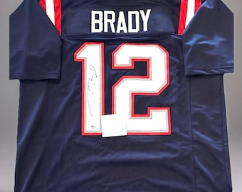 Tom Brady signed jersey. pro style custom. Patriots.