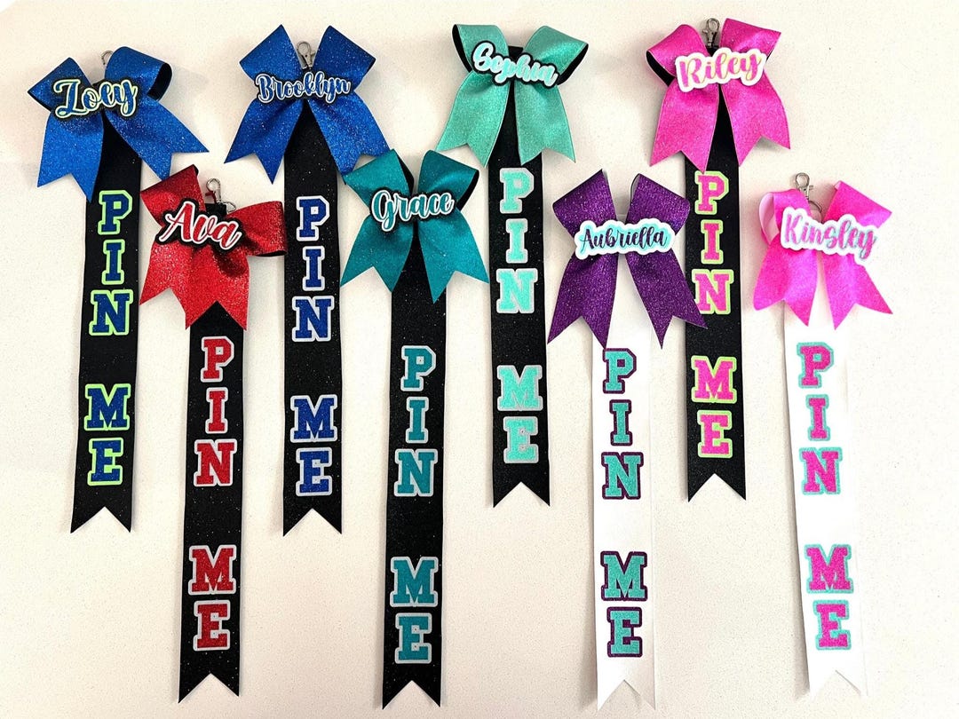 Cheer Pin Me Ribbon / Cheer Competition Ribbon / Personalized - Etsy