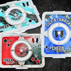 Personalized Snacklebox / Snack Box with Removable Compartments - Perfect for On-the-Go Snacking