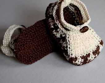 Knitting Pattern (PDF file) Baby Shoes Ornament (3-6/6-12 months)