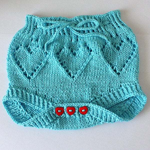 Knitting Pattern PDF File Baby Pants Diaper Cover Sweet Hearts Flat ...