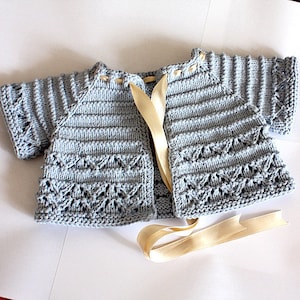 Knitting Pattern pdf file Baby Cardigan/Shrug sizes 1/3/6/12/18 months image 5