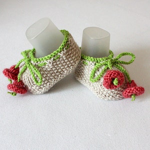 Knitting Pattern PDF file Small Bells Baby Shoes sizes 0-6/6-12 months image 2