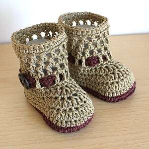 PDF file CROCHET Pattern Baby Boots Fashion Spring 0-6 /6 12 months image 2