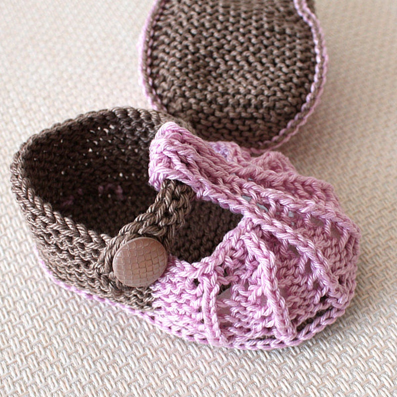 Knitting Pattern PDF file Little Beads Baby Shoes sizes 0-3/3-6/6-9/9-12 months image 4