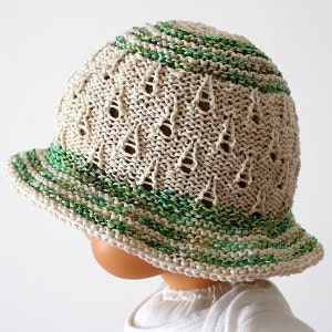 Knitting Pattern PDF file Summer Meadow Baby Hat 0-3/3-6/6-12/12-24 months image 1