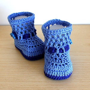 PDF file CROCHET Pattern Baby Boots Fashion Spring 0-6 /6 12 months image 3