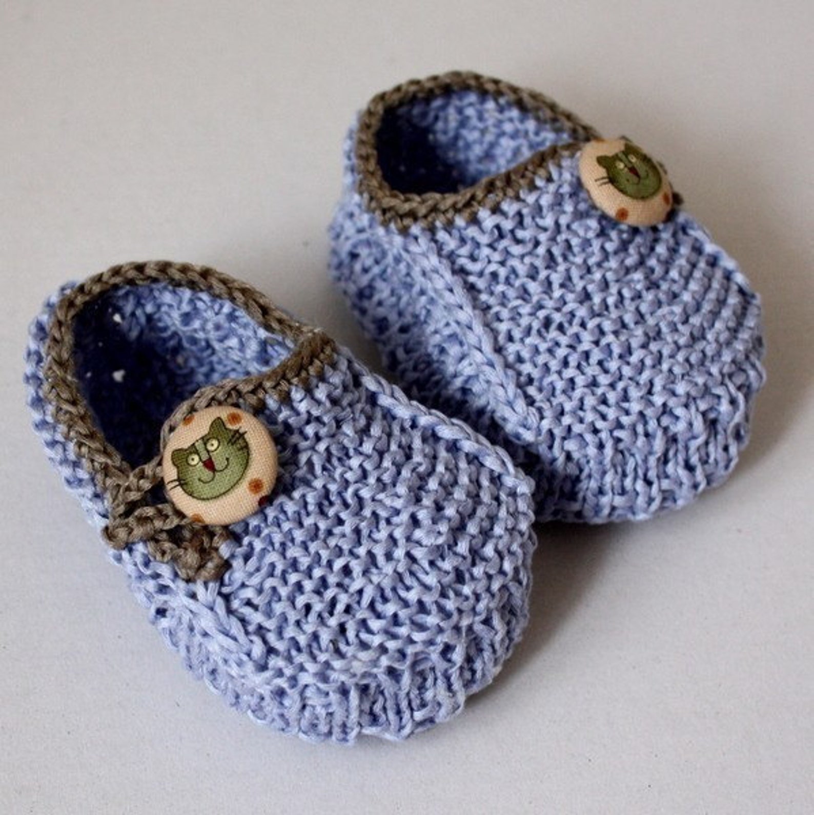 Knitting Pattern Baby Booties Funny Cats 06/612 Months Etsy