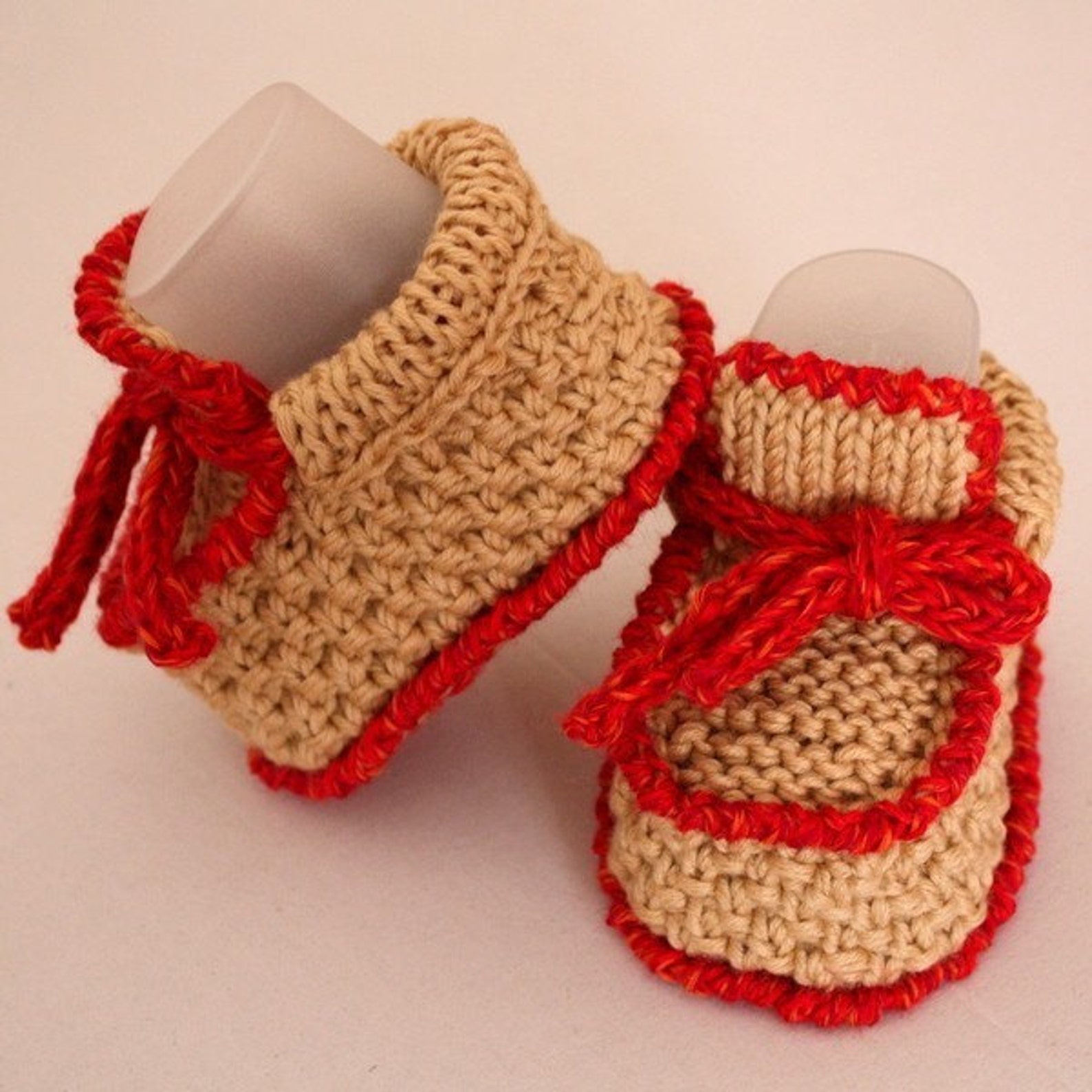Knitting Pattern PDF File Baby Moccasins With Lace 06/612 Months Etsy