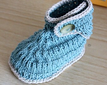 Knitting Patten (Pdf file) - Toddler Stream Booties (18 months-2 years/ 3 years)