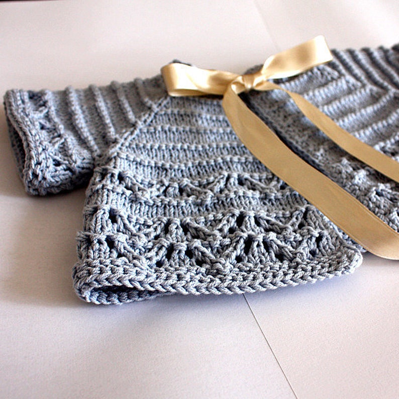 Knitting Pattern pdf file Baby Cardigan/Shrug sizes 1/3/6/12/18 months image 1