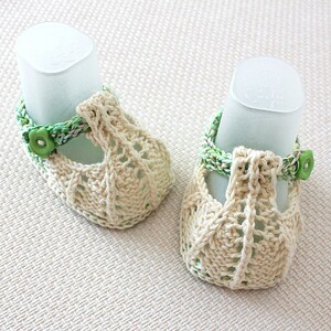 Knitting Pattern PDF file Little Beads Baby Shoes sizes 0-3/3-6/6-9/9-12 months image 5