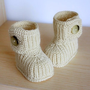 Breipatroon PDF Babyslofjes, winterbabyslofjes, newborn slofjes, maten 0-6 6-12 maanden