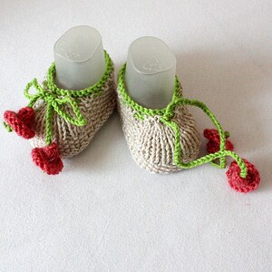 Knitting Pattern PDF file Small Bells Baby Shoes sizes 0-6/6-12 months image 4