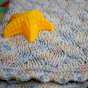 Strickanleitung (PDF-Datei) Babydecke Sea Wave
