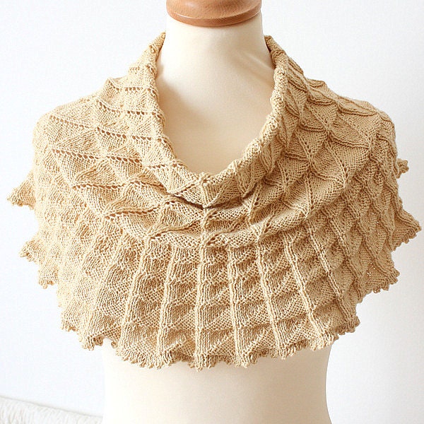 Knitting Pattern (PDF File - Not Finish Item) - Lace Cowl - Etsy