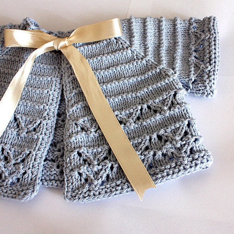 Knitting Pattern pdf file Baby Cardigan/Shrug sizes 1/3/6/12/18 months image 4