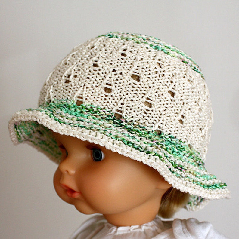 Knitting Pattern PDF file Summer Meadow Baby Hat 0-3/3-6/6-12/12-24 months image 3