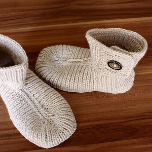 Knitting Pattern PDF file Winter Boots Ault sizes image 2