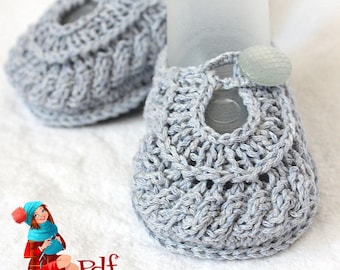 Knitting Pattern (PDF file)   Baby Shoes Boy and Girl (sizes 0-6/6-9/9-12 months)