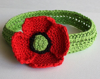 Knitting Pattern (pdf file) Headband Poppy