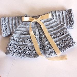 Knitting Pattern pdf file Baby Cardigan/Shrug sizes 1/3/6/12/18 months image 3