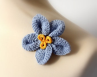 Knitting Patterns (pdf file) Big Flower/Brooch/Headband