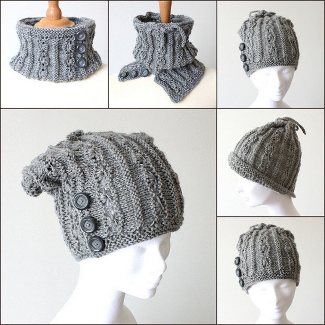 clane MUFFLER KNIT CAP グレー CLANE（クラネ）の「MUFFLER SET KNIT CAP（マフラー）」 - WEAR